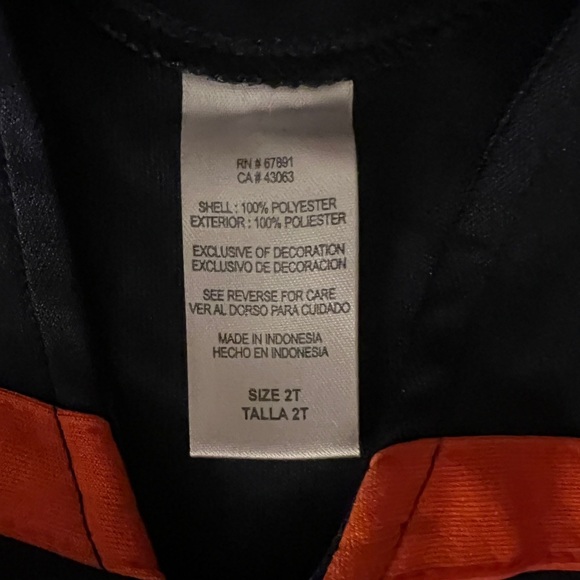 Chicago Bears Team Cheerleader Outfit Toddler Girls 2T Dress Navy & Orange - Picture 5 of 5